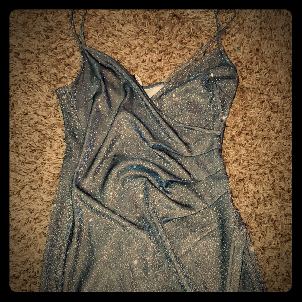 SPAGHETTI  STRAP SPARKLING  DRESS